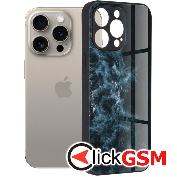 Husa Glaze albastru Apple iPhone 15 Pro Max 3oj