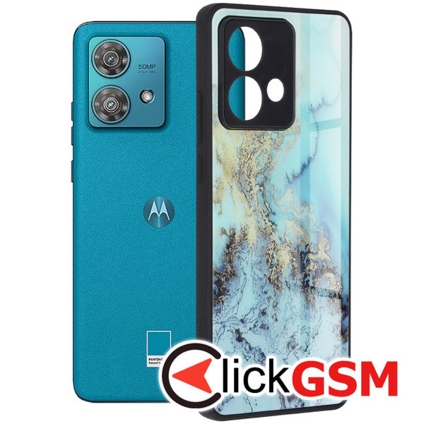 Husa Glaze bleu Motorola Edge 40 Neo 4o6