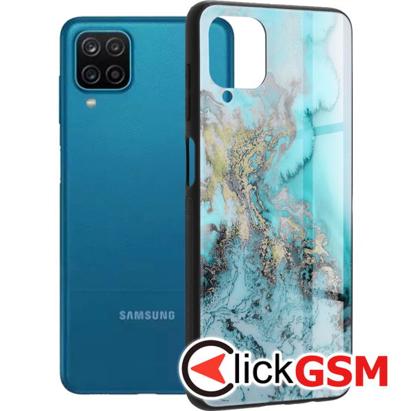 Husa Glaze bleu Samsung Galaxy A12 ajg