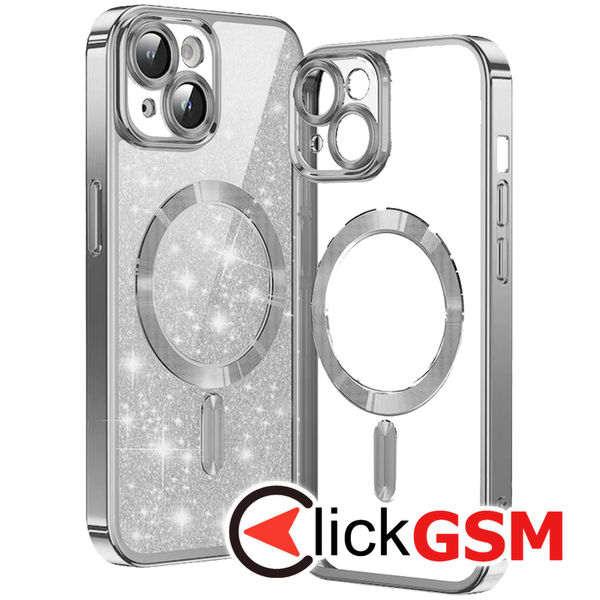 Husa Luxury Crystal argintiu Apple iPhone 13 bwn