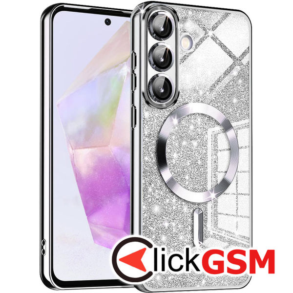 Husa Luxury Crystal argintiu Samsung Galaxy A36 4uf