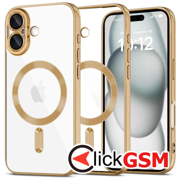 Husa Luxury Crystal auriu Apple iPhone 16 Plus gka