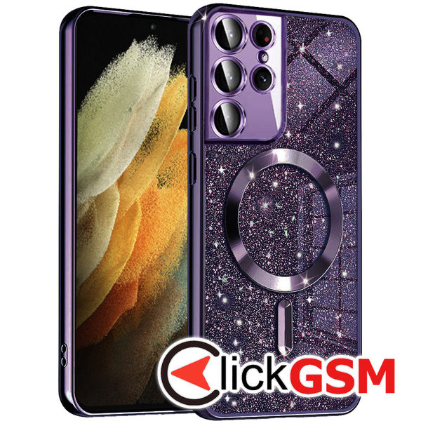 Husa Luxury Crystal mov Samsung Galaxy S21 Ultra 5G arv