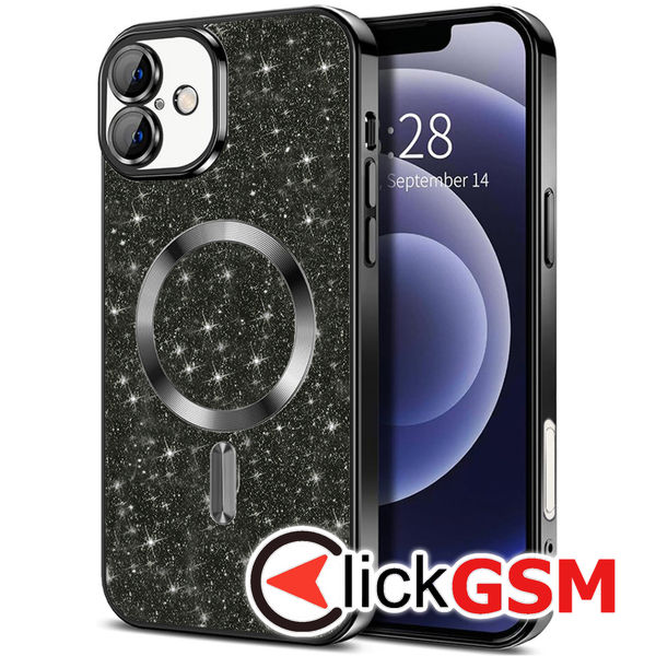 Husa Luxury Crystal negru Apple iPhone 16 gkw