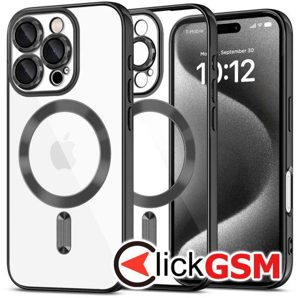 Husa Luxury Crystal negru Apple iPhone 16 Pro Max gkn