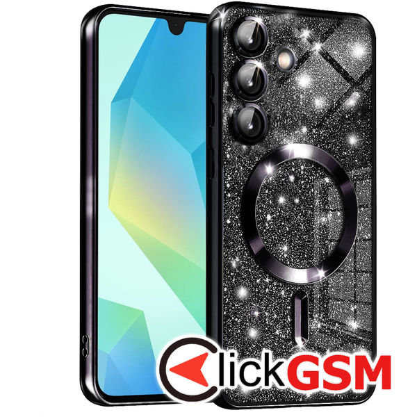 Husa Luxury Crystal negru Samsung Galaxy A16 co9