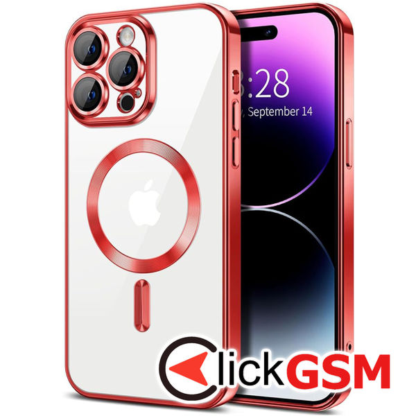 Husa Luxury Crystal rosu Apple iPhone 14 Pro 9o0