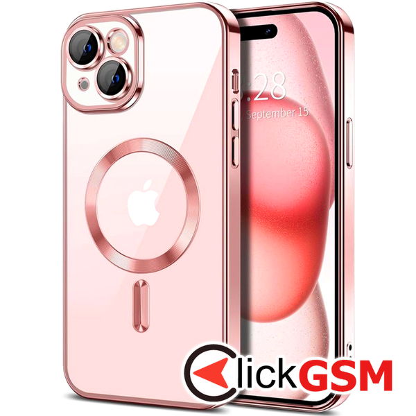 Husa Luxury Crystal roz Apple iPhone 15 a9a