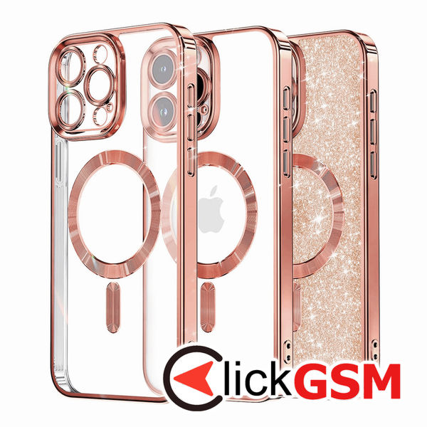 Husa Luxury Crystal rozauriu Apple iPhone 12 Pro apq