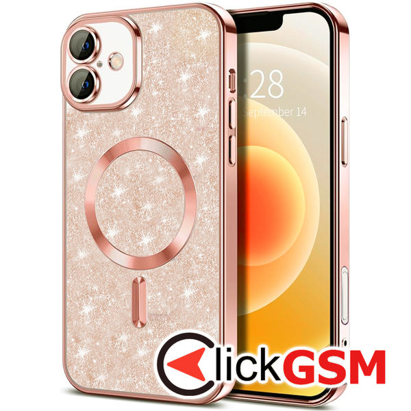 Husa Luxury Crystal rozauriu Apple iPhone 16 Plus glh