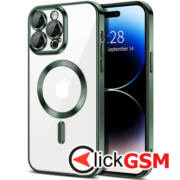 Husa Luxury Crystal verdeinchis Apple iPhone 16 Pro gkl