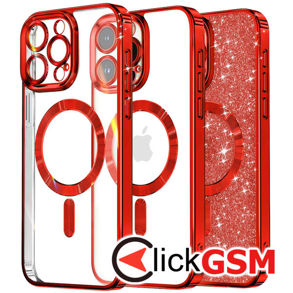 Husa Luxury Glitter rosu Apple iPhone 13 Pro bww