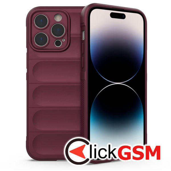 Husa Magic Shield bordo Apple iPhone 14 Pro Max 6p4