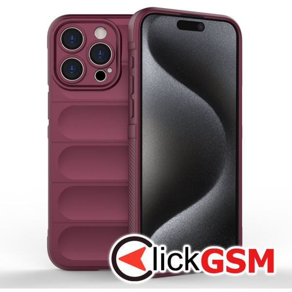 Husa Magic Shield bordo Apple iPhone 15 Pro bvl