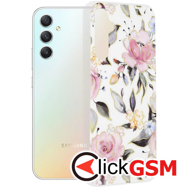 Husa Marble alb Samsung Galaxy A34 5G 52f