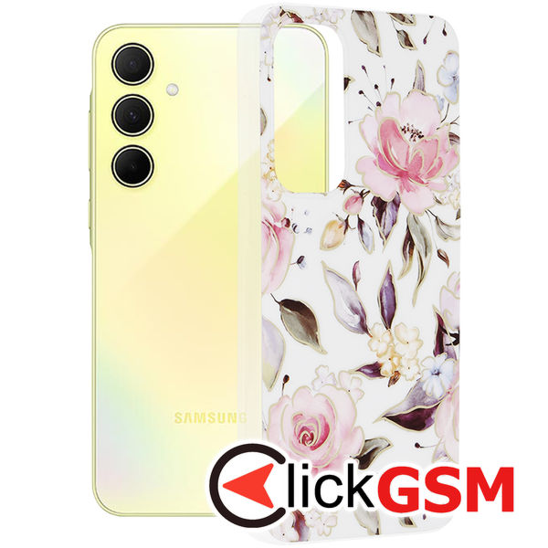 Husa Marble alb Samsung Galaxy A35 5G dts