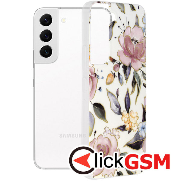 Husa Marble alb Samsung Galaxy S22 dvr