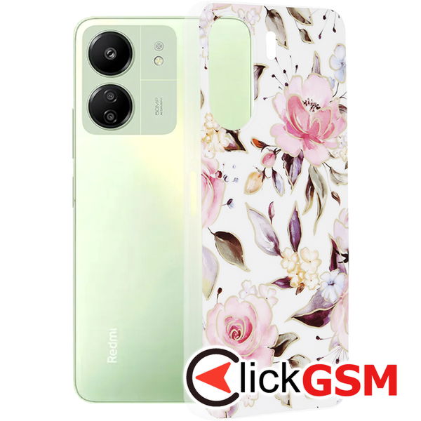 Husa Marble alb Xiaomi Redmi 13C 7sn