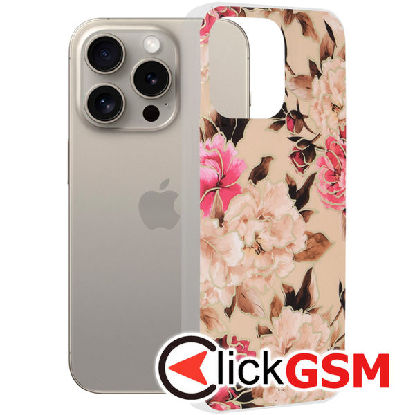 Husa Marble bej Apple iPhone 15 Pro Max 3pz