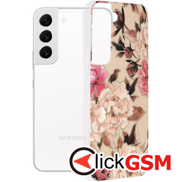 Husa Marble bej Samsung Galaxy S22 dvs