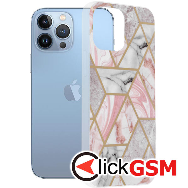 Husa Marble roz Apple iPhone 13 Pro Max 6go