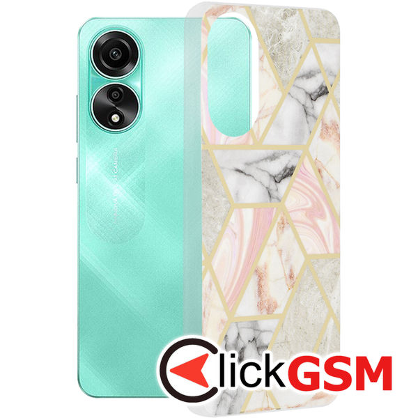 Husa Marble roz Oppo A78 4G 86z