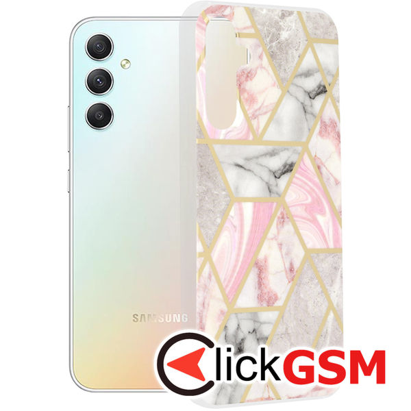 Husa Marble roz Samsung Galaxy A34 5G 52g