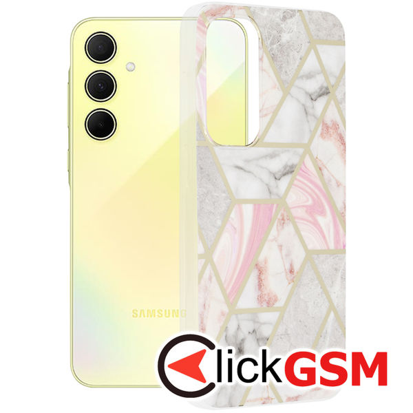 Husa Marble roz Samsung Galaxy A35 5G dtt