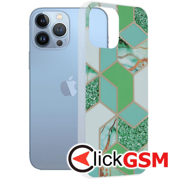 Husa Marble verde Apple iPhone 13 Pro Max 6gn