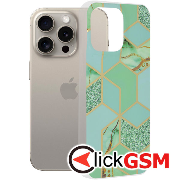 Husa Marble verde Apple iPhone 15 Pro Max 3py