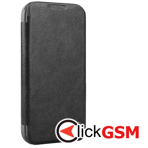 Husa Qin Leather  negru Apple iPhone 16 Pro Max ggl