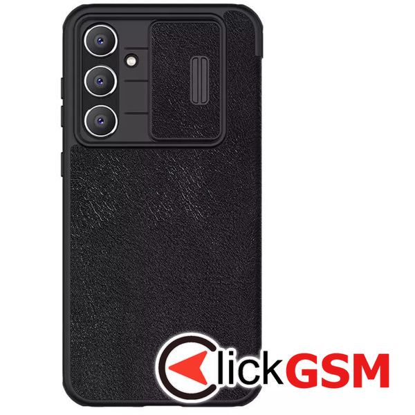 Husa Qin Leather  negru Samsung Galaxy S23 FE a45