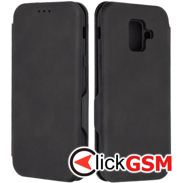 Husa Safe Wallet negru Samsung Galaxy A6 2018 55h