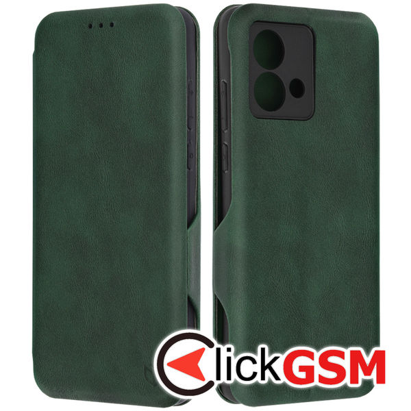 Husa Safe Wallet verde Motorola Moto G84 5G bv7