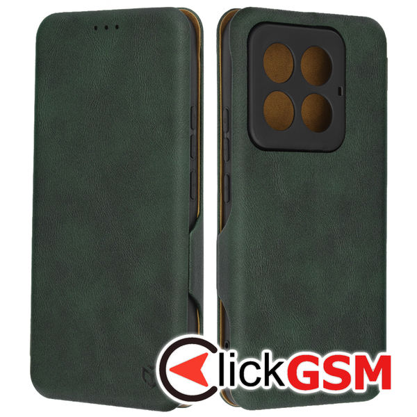 Husa Safe Wallet verde Xiaomi 14 Pro 5px