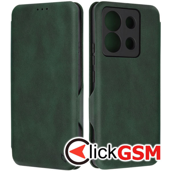 Husa Safe Wallet verde Xiaomi Redmi Note 13 Pro 7yq