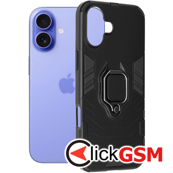 Husa Silicone Shield negru Apple iPhone 16 g8v