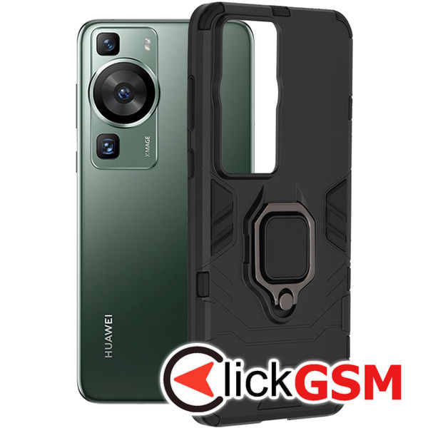 Accesoriu Husa Silicone Shield Negru Huawei P60 Pro