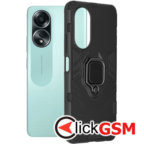 Husa Silicone Shield negru Oppo A58 4G 85j