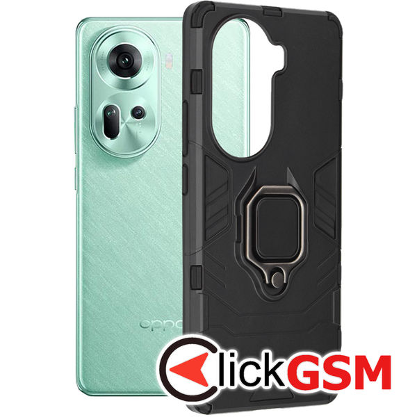 Accesoriu Husa Silicone Shield Negru Oppo Reno11