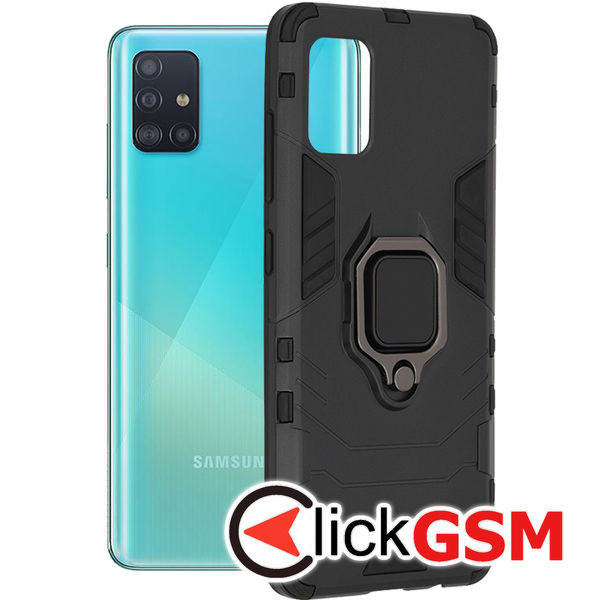 Husa Silicone Shield negru Samsung Galaxy A51 55h