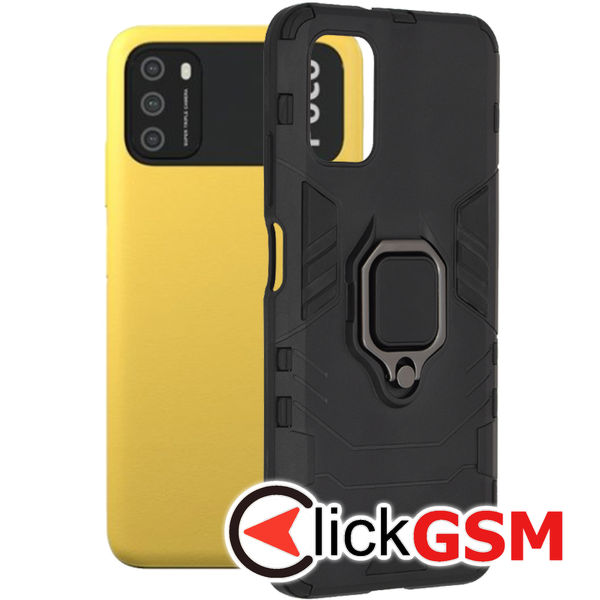 Husa Silicone Shield negru Xiaomi POCO M3 7my