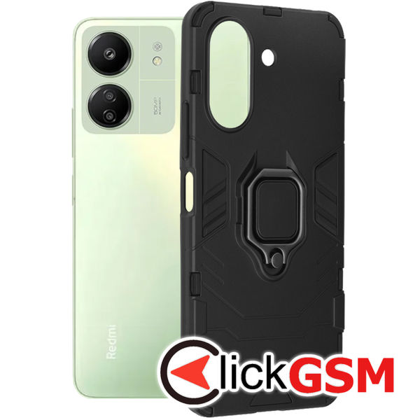 Husa Silicone Shield negru Xiaomi Redmi 13C 7sb