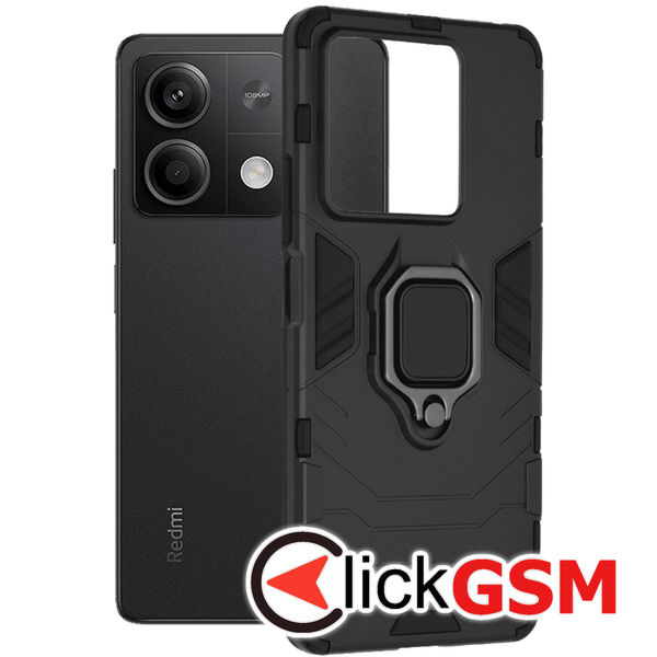 Husa Silicone Shield negru Xiaomi Redmi Note 13 5G 7xx