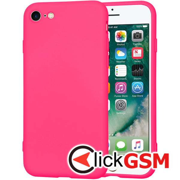 Husa SoftFlex fucsia Apple iPhone SE 2020 dql