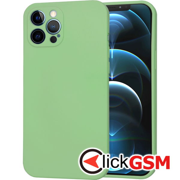 Husa SoftFlex verde deschis Apple iPhone 12 Pro Max i33