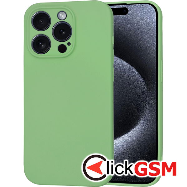 Husa SoftFlex verde deschis Apple iPhone 15 Pro i4w