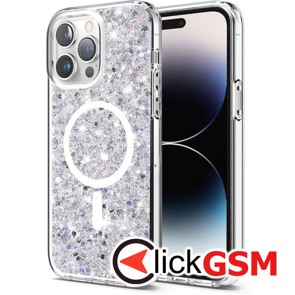 Husa Sparkly Glitter  alb Apple iPhone 14 Pro Max 9jq