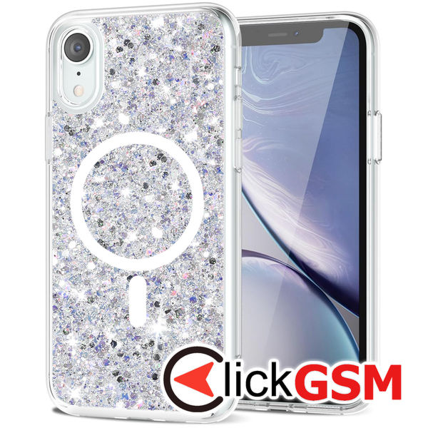 Husa Sparkly Glitter  alb Apple iPhone XR 9hx