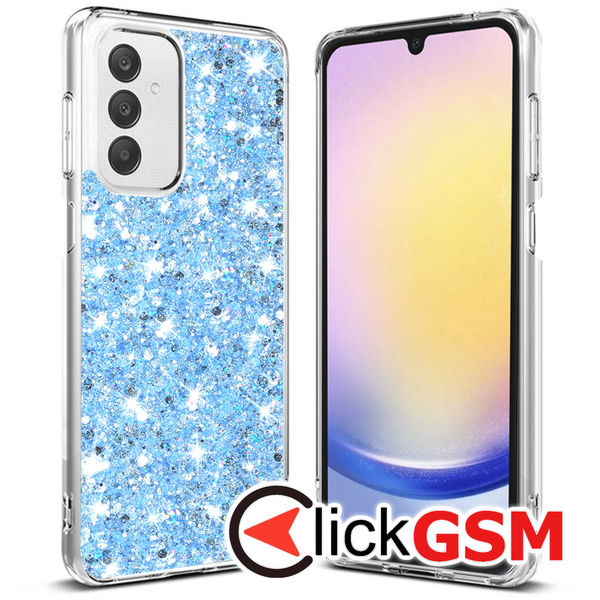 Husa Sparkly Glitter  bleu Samsung Galaxy A25 9l1